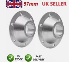 Above Floor Base x 2 - 57mm Chrome Table Leg TOP  - Camper / Horsebox Conversion