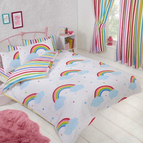 Rainbow sky double duvet - rainbow,