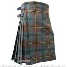 Johnstone Weathered Tartan Kilt - 8 Yard Kilt For Men - Ideal For Highland Games