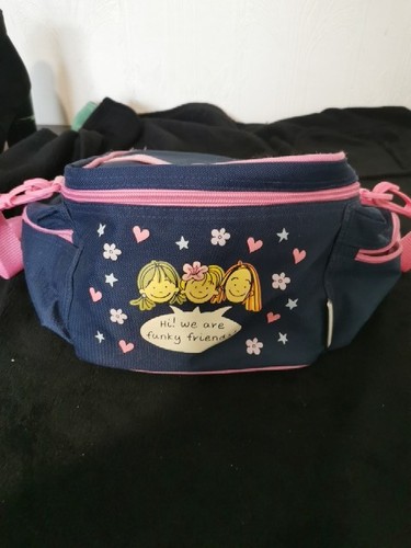 Funky friends navy pink wash - friends,
