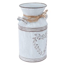 Retro Shabby Chic Flower Jug Holder Metal Wedding Garden Style Flower Vase Craft