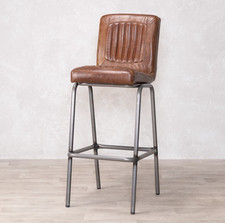 CHESTNUT  LEATHER STOOLS
