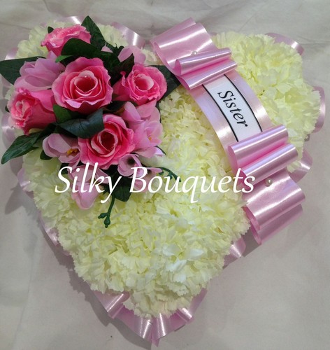Artificial silk flower - artificial, heart