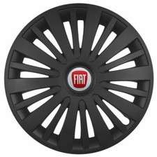 Set of 15'' Wheel trims hub caps for Punto Doblo Mk3  Stilo - BLACK 4x15''