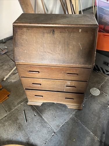Antique bureau writing desk - antique,