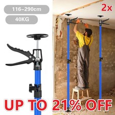 2X ADJUSTABLE DRYWALL PLASTERBOARD BUILDER CEILING EASY SUPPORT PROPS 116-290CM