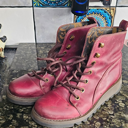 Fly london burgundy leather - london,