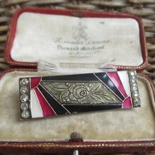 LOVELY VINTAGE PIERRE BEX ART DECO DESIGN BROOCH