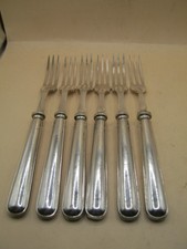 Antique Forks With Sterling Silver Handles - Sheffield Hallmarked - Set Of 6