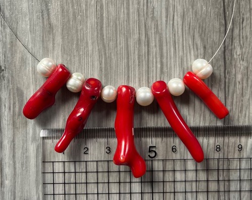 Chunky red coral branch - , &