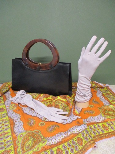 Vintage black 1940 leather - 1940's,