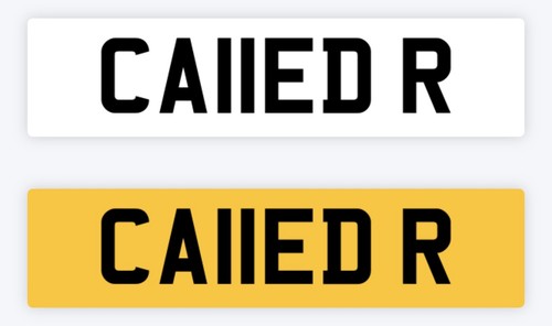 Called private number plate - private,