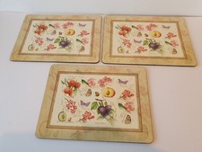 Vintage kitchen dining room cork coasters, placemats - Set of 3