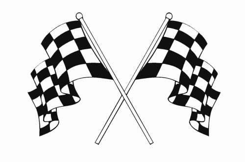 Chequered flags decal - flags, 2