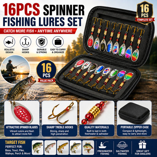 16pc quality spinners spinning - spinners,