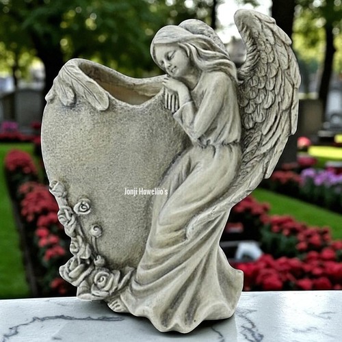 Angel memorial vase pot - angel,