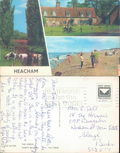 Heacham beach and cottages