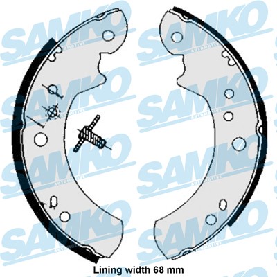 Brake shoe set for - set, carbodies