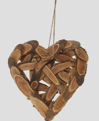 Wicker heart hanging - wicker,