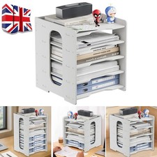 5-Tier Office Paper Organizer for Desk Desktop File Holder Desk Letter Tray & A4