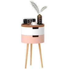 HOMCOM 3-Tier Round Side Table  , Refurbished