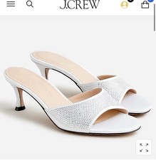 J.CREW Ivory Leather Mule