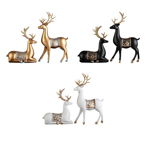 Pieces deer statue craft - 2,