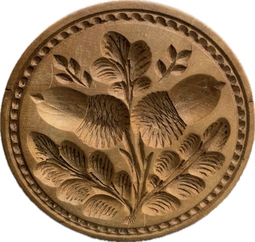 Double acorn butter stamp - double,