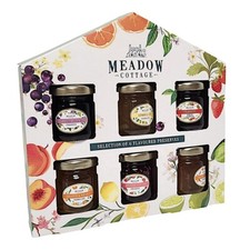Meadow Cottage 6 Flavoured Jam Preserves Fruit Mix Assorted Strawberry & Fruit