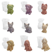 3D Dog Candle Mold Silicone