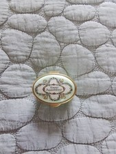 Staffordshire Enamels Pale Green Enamel Pill Box for 25th Anniversary