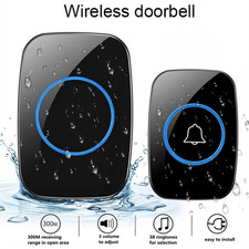 Waterproof Wireless Door Bells 1000ft Long Range Battery Home Cordless Doorbell