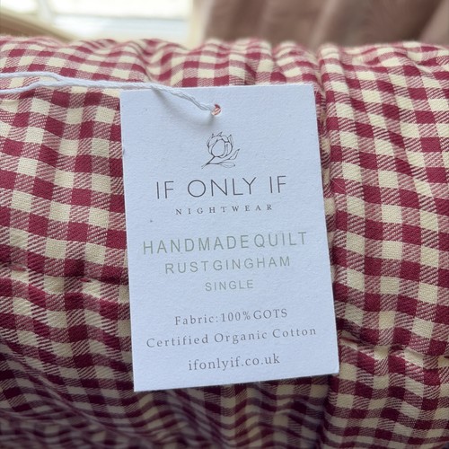 Ifonlyif rust gingham quilt - ifonlyif,