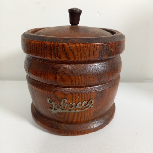 Vintage tobacco jar with - tobacco,