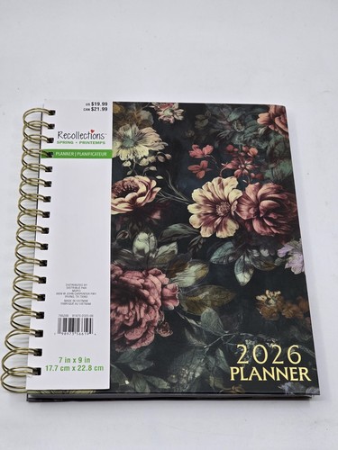 2026 planner spiral floral - w,
