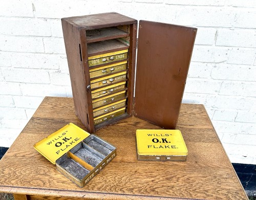 Nine drawer cabinet tobacco