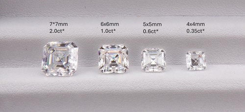 Asscher cut moissanite - asscher, square