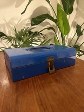 Vintage metal toolbox case - toolbox,