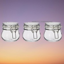 IKEA KORKEN STORAGE PRESERVING JARS SET OF 3 GLASS COOKWARE NEW & SEALED