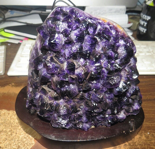 Huge amethyst crystal cluster - huge,