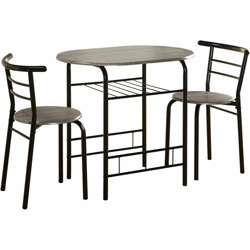 Black gray dining table - gray, 3