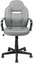 New Argos Home Mid Back Gaming Chair - Grey - E900