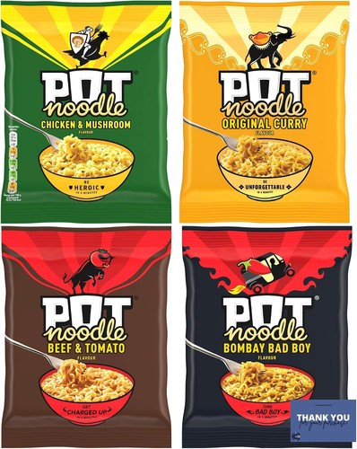 Pot noodle variety pack - pot, 4