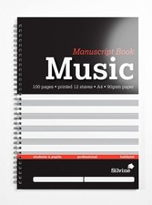 Silvine A4 Music Manuscript