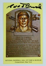 Edd Roush Signed HOF Plaque