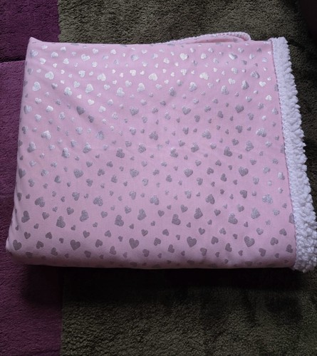 Dunelm pink and white - white, hearts