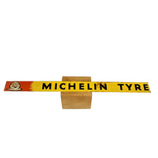 MICHELIN MAN TYRE VINTAGE BIBENDUM TIN LITHO SHELF STRIP CYCLE SHOP GARAGE SIGN
