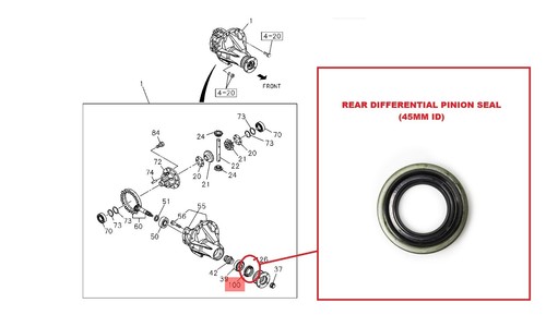 Rear diff pinion oil - rear,