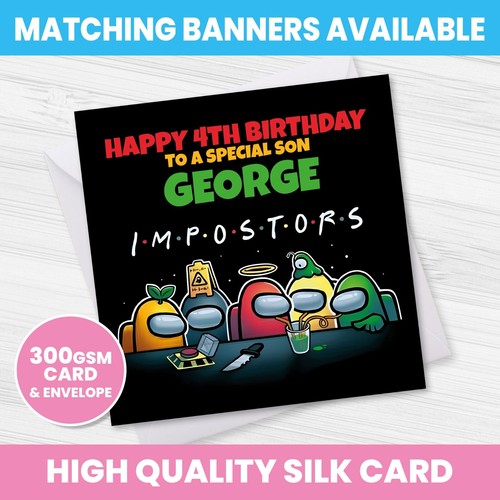 Personalised among birthday - among, us