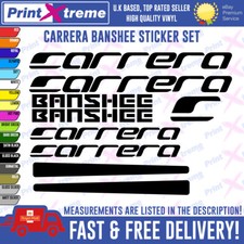 CARRERA BANSHEE Bike Vinyl Decals, Stickers, Mountain Bikes Cycling, Bmx, 